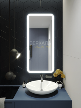 Зеркало с подсветкой для ванной комнаты Анкона Лонг 70х100 см