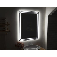 Зеркало в ванную комнату с подсветкой светодиодной лентой Моресс